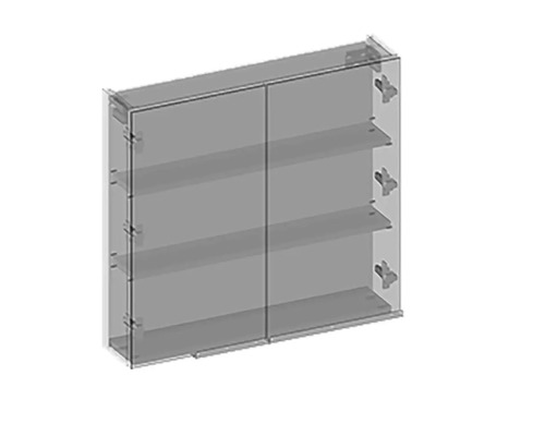 Wandschrank mit Regalböden und Schiebetüren