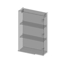 Badezimmerschrank mit drei Glasböden