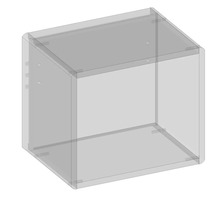 Leerer Hängeschrank zur Wandmontage
