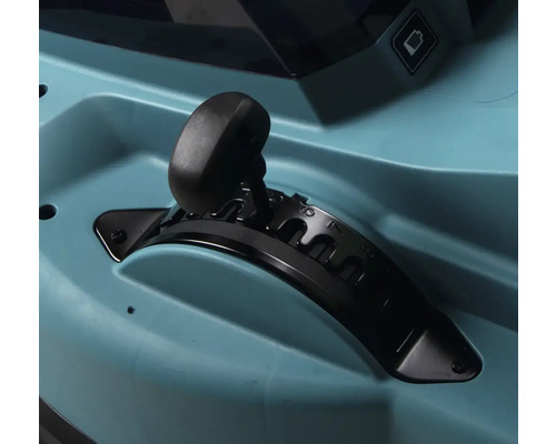 Detailaufnahme eines Ganghebels an einem Gerät