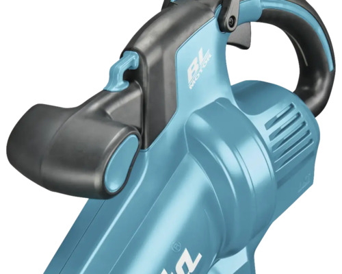 Detailansicht eines tragbaren Makita Laubbläsers mit BL Motor