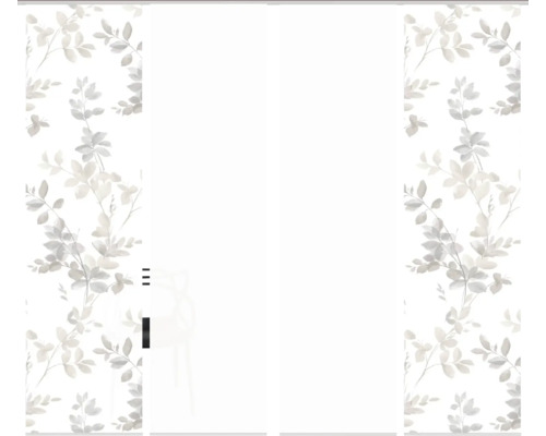 Schiebetür mit Blattmuster für den Wohnbereich