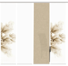 Schiebegardine mit Blumenmuster und Stoffstruktur