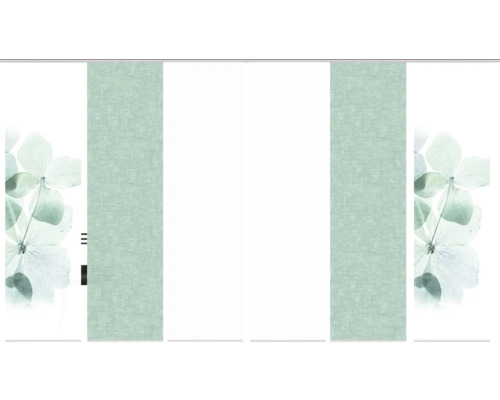 Schiebegardine mit floralem Muster