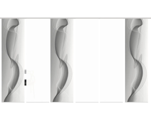 Schiebegardine mit abstraktem Muster für Fensterdekoration