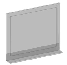 Schutzwand aus Kunststoff mit Fuß