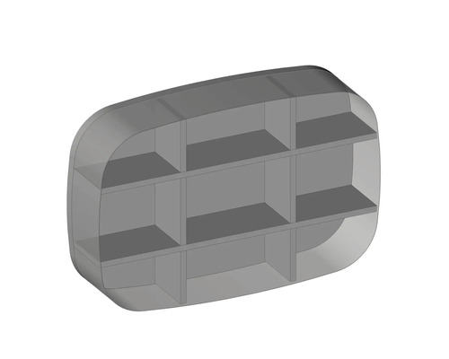 Regal mit Fächern zur Aufbewahrung