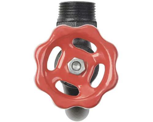 Ventil mit rotem Griff