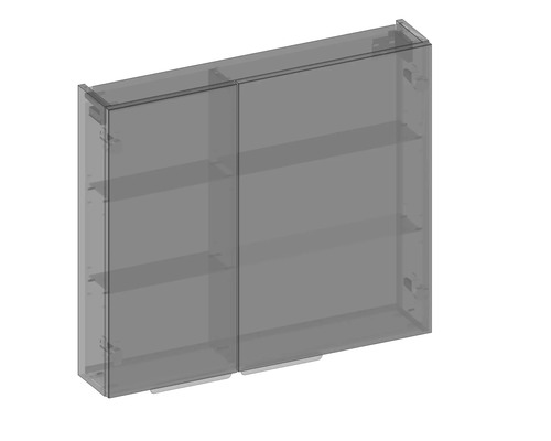 Schwebender Badezimmerschrank mit zwei Türen und Regalen