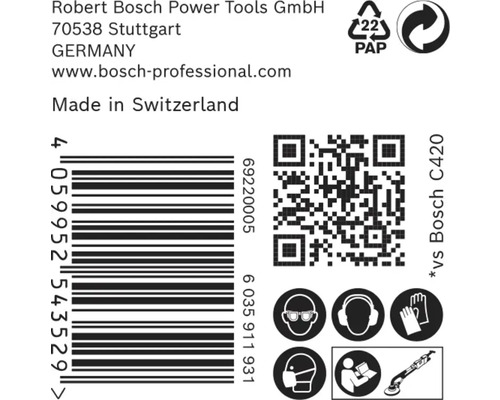 Informationen zu Robert Bosch Power Tools GmbH, Barcode, QR-Code und Schutzmaßnahmen