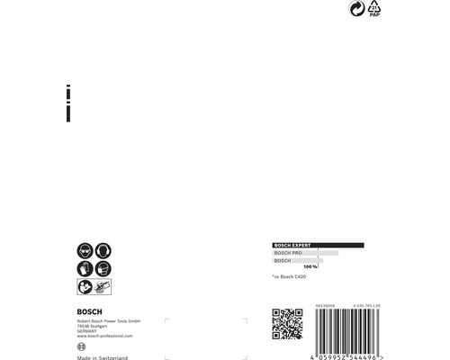 Informationen zu Bosch Werkzeugen, Sicherheitshinweise, Leistungsvergleich und Barcode.