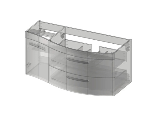 Waschtischunterschrank mit Schubladen und Fächern