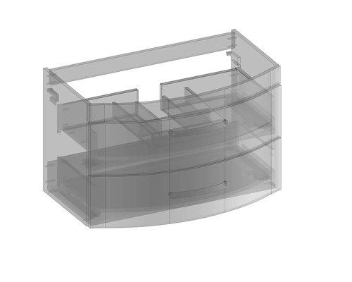 Waschtischunterschrank mit Schubladen zur Montage