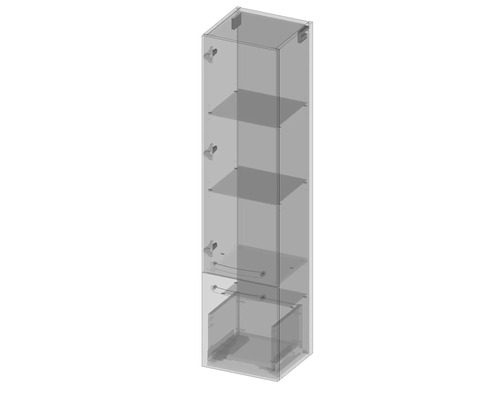 Hochschrank mit Regalböden und Schublade