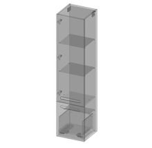 Hochschrank mit Einlegeböden und Schublade für Badezimmer