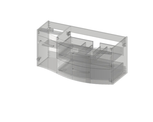Waschbeckenunterschrank mit Schubladen und Tür