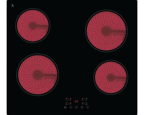 Glaskeramik Kochfeld mit vier Kochzonen