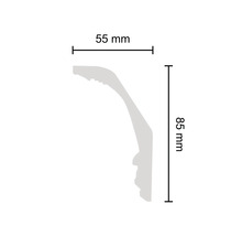Profilleiste mit den Maßen 55 mm mal 85 mm.