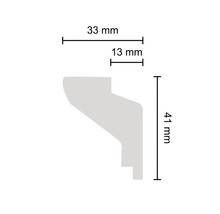Profilleiste mit den Maßen 33 mm Breite und 41 mm Höhe