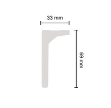 Profilleiste mit den Maßen 33 Millimeter mal 69 Millimeter