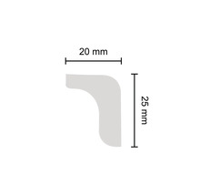 Profilleiste mit den Maßen 20 mm mal 25 mm.