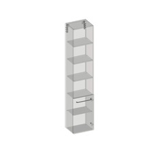 Hochschrank Devo Sonus 2.0 38x124,5x30 cm Anschlag rechts weiß