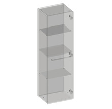 Hochschrank mit Regalböden und Tür für das Badezimmer