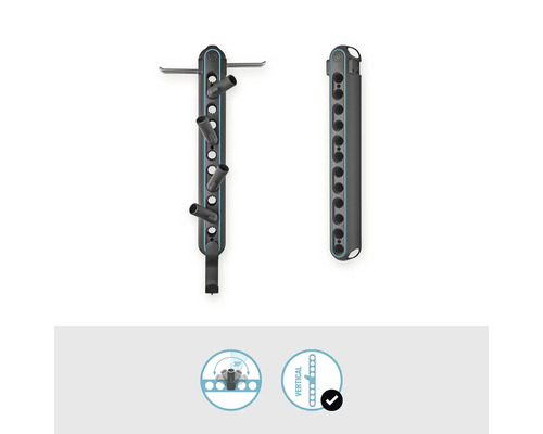 Gartengerätehalter zur vertikalen Montage