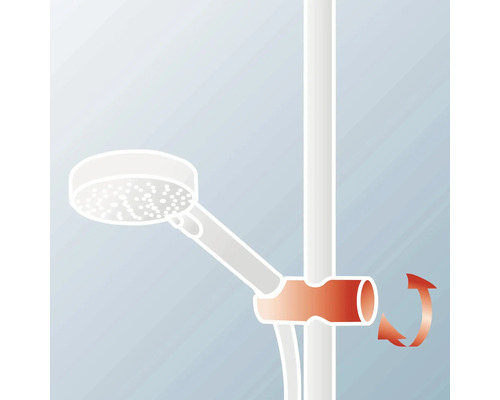 Brausestange mit verstellbarer Halterung und Duschkopf