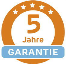 Symbol für fünf Jahre Garantie