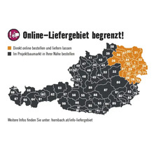 Karte von Österreich zur Information über das eingeschränkte Online-Liefergebiet