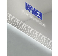 LED-Lichtspiegel Baden Haus Multimedia mit Touch Bluetooth Antifog und FM Radio inkl. Spiegelheizung und Lautsprecher eckig 120x90 cm-thumb-2