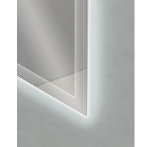 LED-Lichtspiegel Baden Haus Multimedia mit Touch Bluetooth Antifog und FM Radio inkl. Spiegelheizung und Lautsprecher eckig 120x90 cm-thumb-3