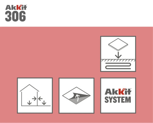 Akkit 306 Produktdetails: Geeignet für Fußbodenheizung, geeignet für Innenräume, ablösbar