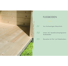 Holzboden aus Massivholz mit Nut- und Federbrettern