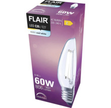 Verpackung einer dimmbaren Flair LED C35 E27 Lampe mit 4000 Kelvin kaltweißem Licht