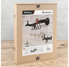 Verpackung einer Wandgarderobe im Industrial Design mit Wasserhahnoptik