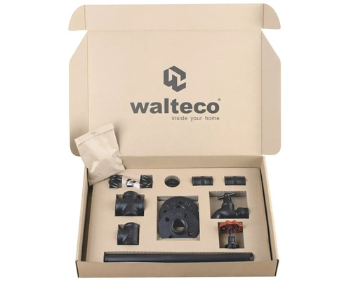 Rohrverbinder Set in geöffneter Verpackung