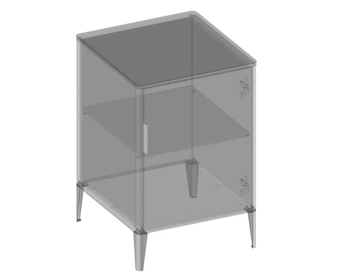 Schrank mit Tür und Regalböden