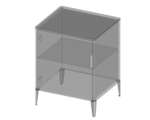 Nachttisch mit Tür und Regalfach