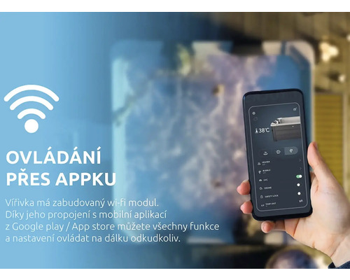 App-Steuerung für Whirlpool mit integriertem WLAN-Modul.