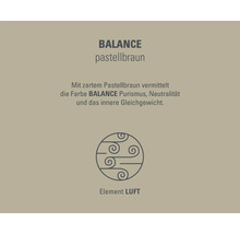 Balance Pastellbraun: Farbe für Purismus, Neutralität und inneres Gleichgewicht, Element Luft.