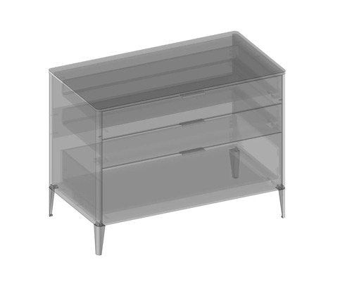 Kommode mit drei Schubladen und Beinen