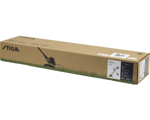 Verpackung eines Stiga Rasentrimmers