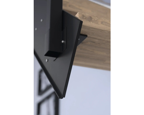 Schreibtischbein aus Metall und Tischplatte aus Holz