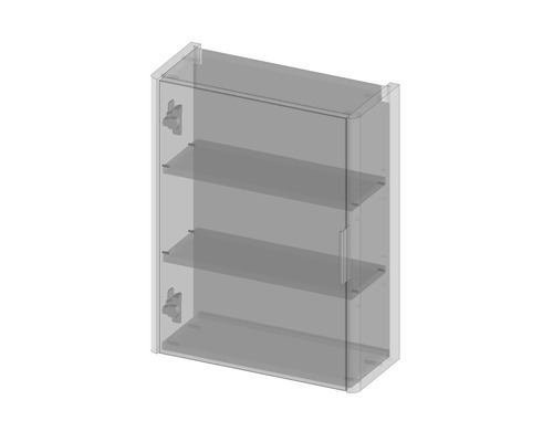 Arzneischrank mit drei Ablagen