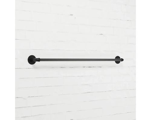 Schwarzer Handtuchhalter zur Wandmontage