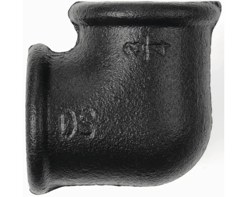 Schwarzer Temperguss-Fittingbogen für Rohre