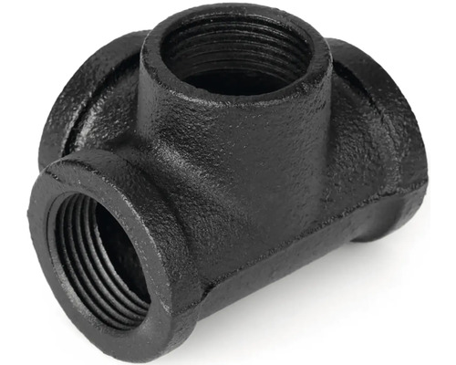 T-Stück aus Temperguss mit Innengewinde