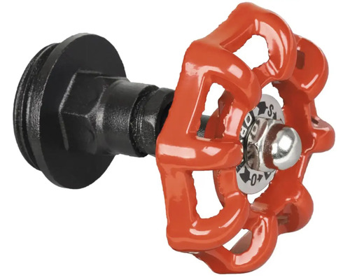 Ventilhahn mit rotem Griff